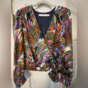 Marie Oliver multi color silk shirt